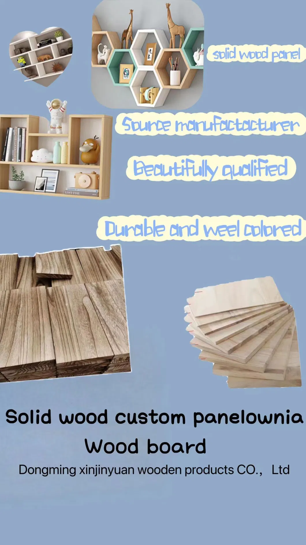 China Factory Direct Sale Paulownia Lumber/Paulownia Solid Wood Boards