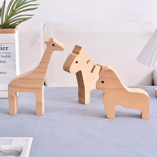 Artisanat décoratif d'éléphant en bois massif