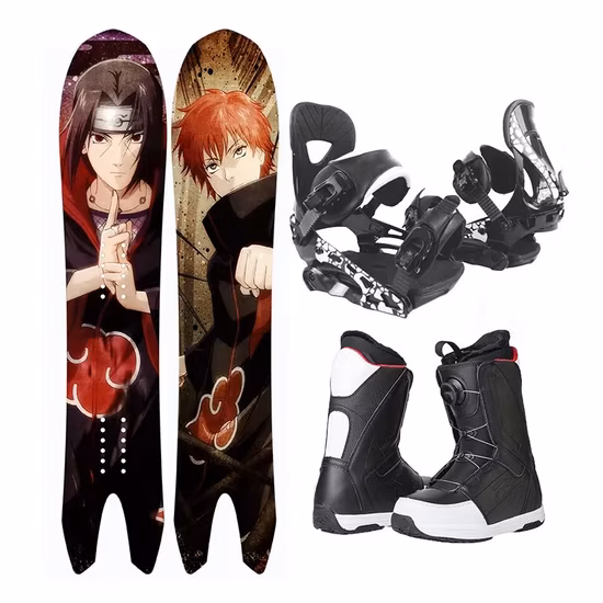 Snowboard en queue de poisson personnalisé avec noyau en bois de peuplier et queue d'hirondelle en poudre